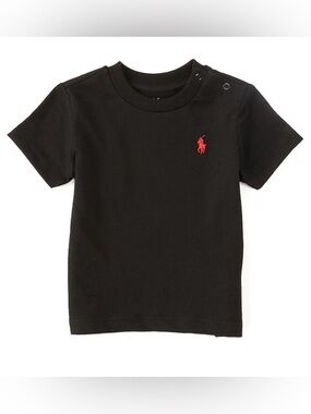 Ralph Lauren Black Tee with Red Pony